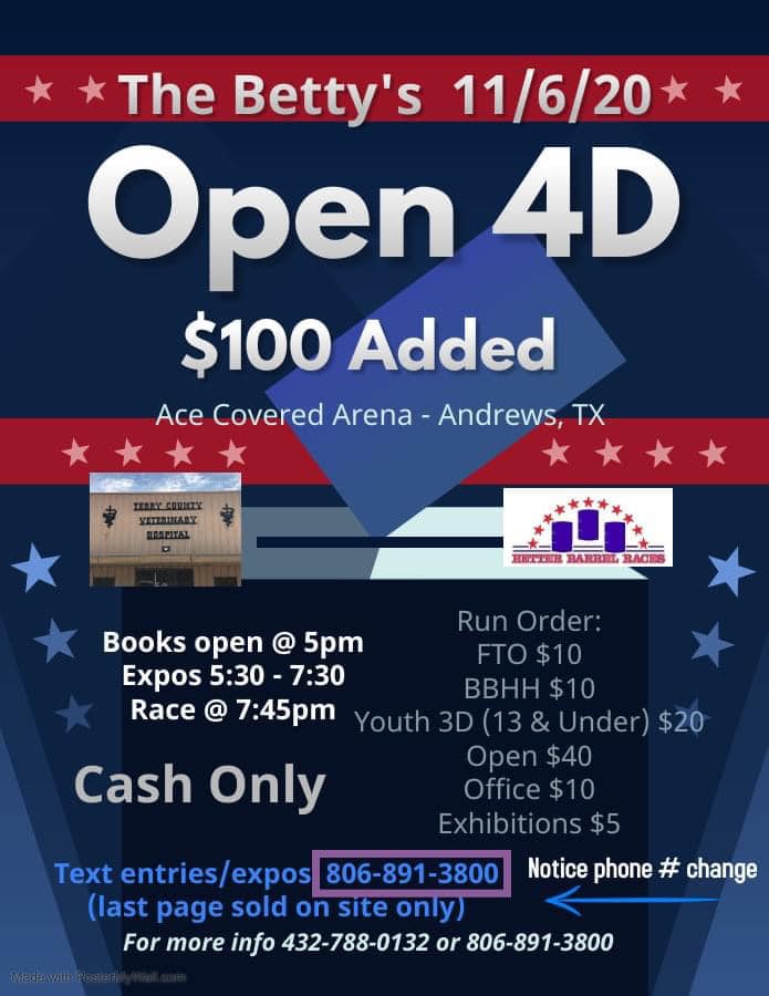 The Betty’s Open 4D – Ebarrelracing.com