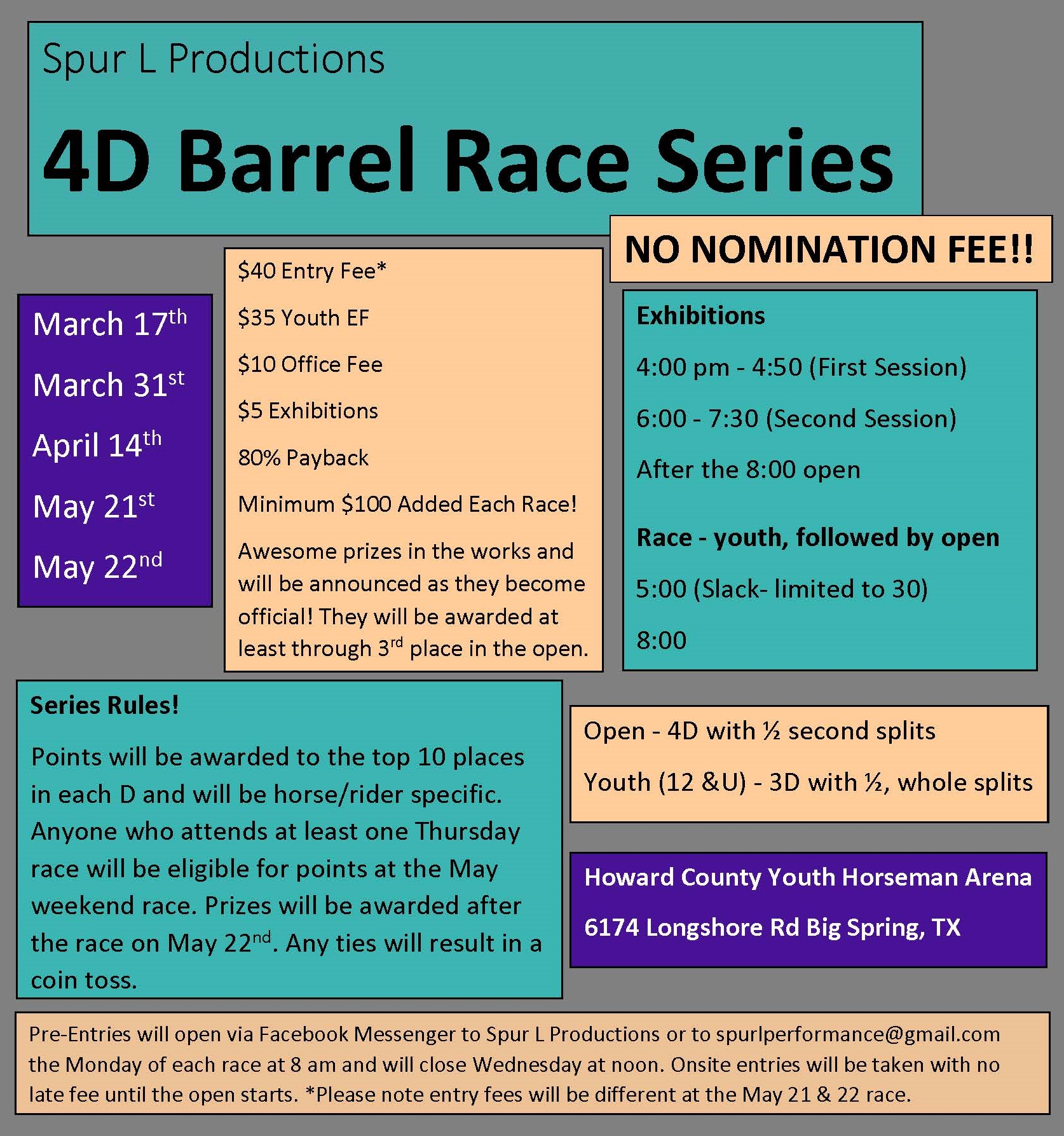 Spur L Productions 4D Barrel Race Series