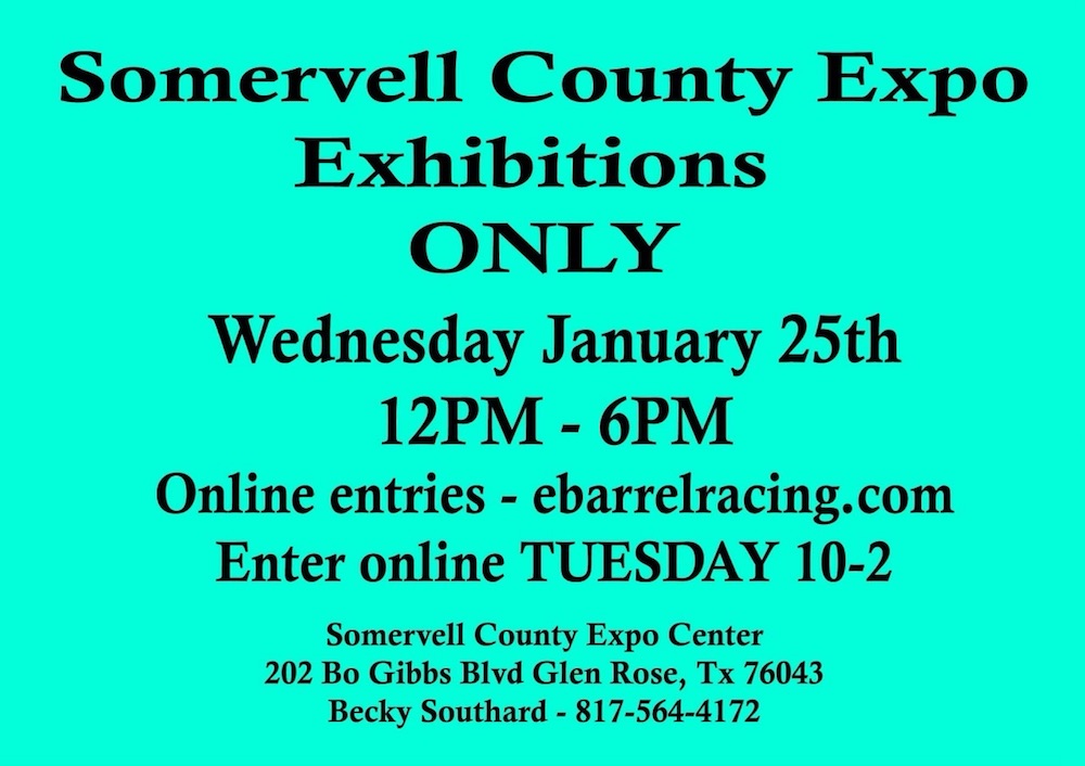 Somervell County Expo EXH ONLY Jan 25